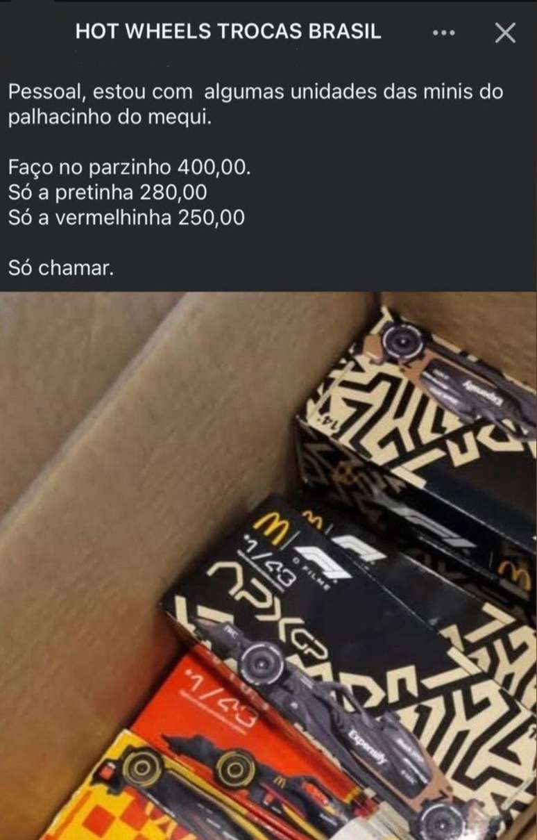 Imagem retirada de um grupo no Facebook 