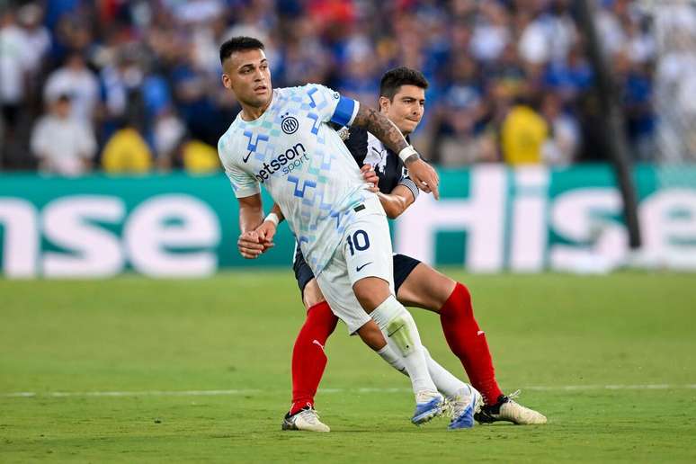 Lautaro Martínez (Inter de Milão) durante jogo contra o Monterrey, no dia 17.06.2025  