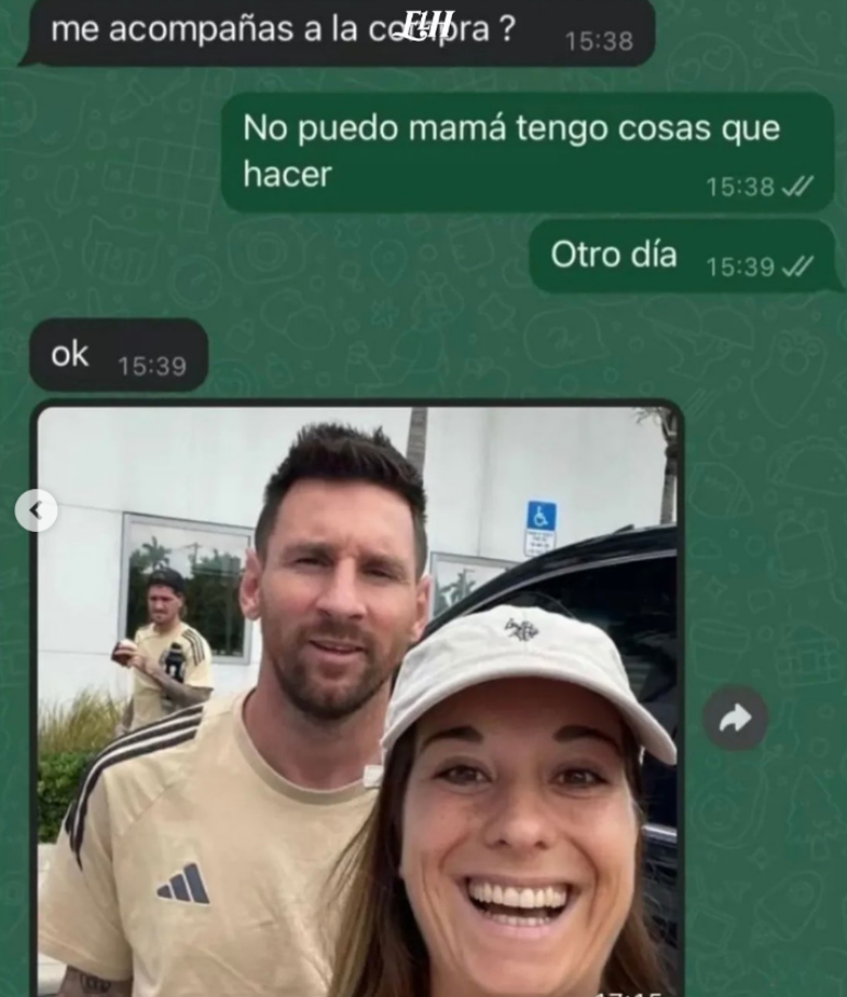 M&atilde;e esbarra com craques argentinos em ida &agrave;s compras &ndash;