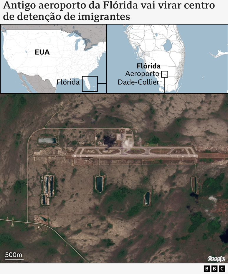 Mapa com a localiza&ccedil;&atilde;o do novo centro de deten&ccedil;&atilde;o