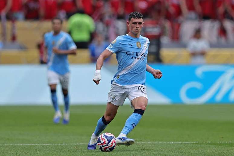 Phil Foden (Manchester City) durante jogo contra o Wydad Casablanca, no dia 18.06.2025 