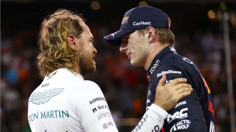 Sebastian Vettel e Max Verstappen em 2021 