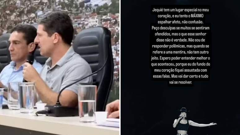 The mayor of the city of Bahia criticized Ana Castela after the show and the singer defends himself: “Surprise from these lines”