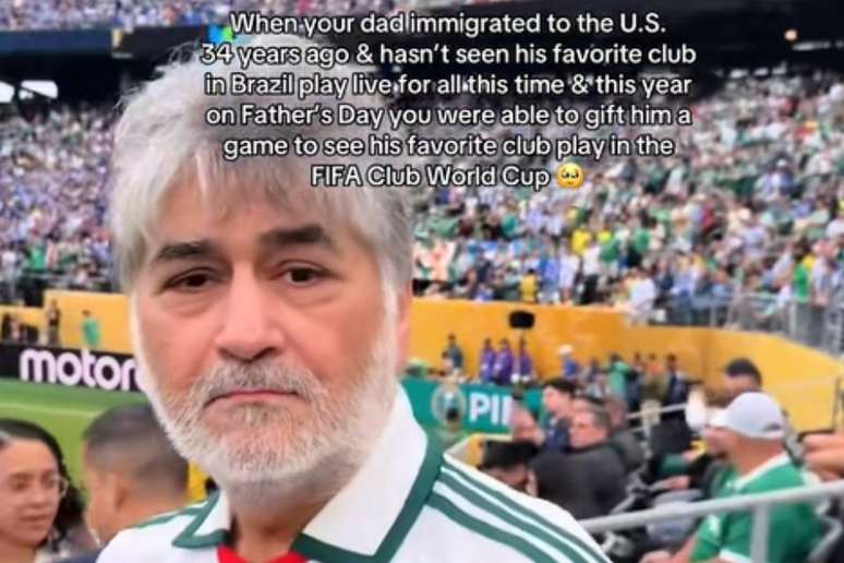 TikTok feito por Isabella mostrando o pai no jogo emocionou torcedores