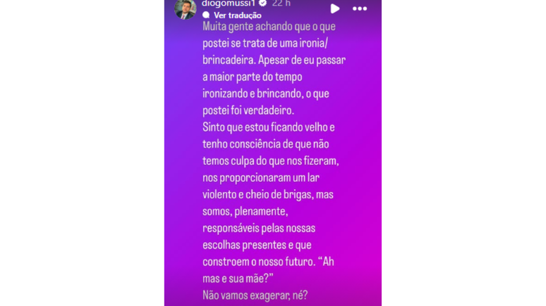  Irm&atilde;o de Rodrigo Mussi tenta reconcilia&ccedil;&atilde;o com ex-BBB, mas exclui a m&atilde;e: &lsquo;N&atilde;o vamos exagerar&rsquo;