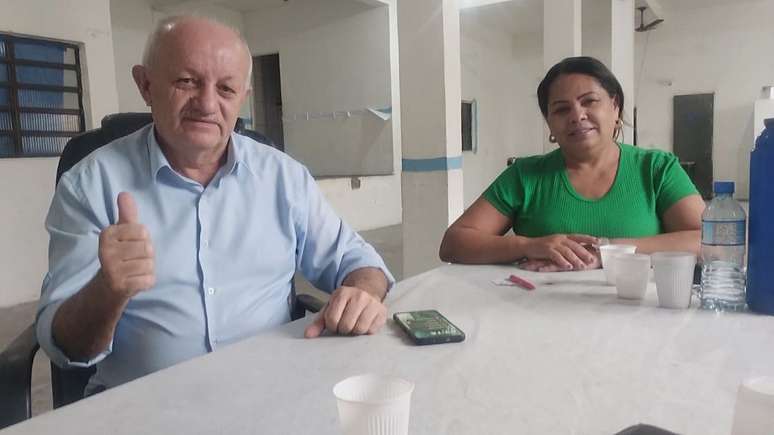 Geraldo Gomes da Silva, um dos fundadores da Vila São Pedro, e a esposa, Regimere Teixeira dos Santos.