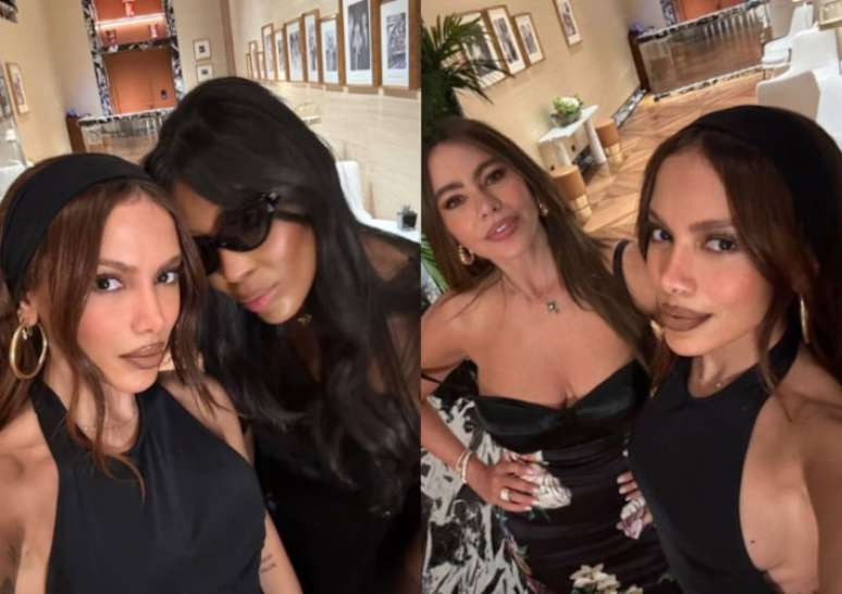 Anitta with the British top model Naomi Campbell and with the Colombian actress Sofia Vergara. The photos generated first rumors about cosmetic surgery. Anitta with the British top model Naomi Campbell and with the Colombian actress Sofia Vergara. The photos generated first rumors about cosmetic surgery.