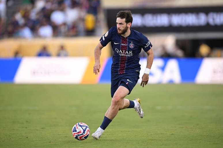 Khvicha Kvaratskhelia (PSG) durante jogo contra o Botafogo, no dia 19.06.2025 