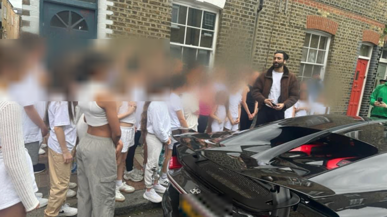 Jhaj foi filmado por um pai que o reconheceu da investiga&ccedil;&atilde;o da BBC conversando com jovens do lado de fora das audi&ccedil;&otilde;es de dan&ccedil;a em 2024