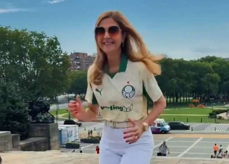 Leila Pereira comemorou classificação do Palmeiras no estilo da Filadélfia