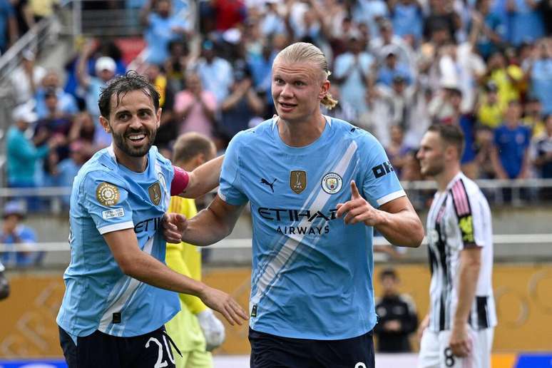 Erling Haaland (Manchester City) celebrando seu gol contra a Juventus, no dia 26.06.2025 