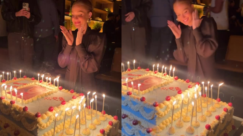 Marina Roy Barbosa celebrates 30 birthday with giant cake Marina Roy Barbosa celebrates 30 birthday with giant cake