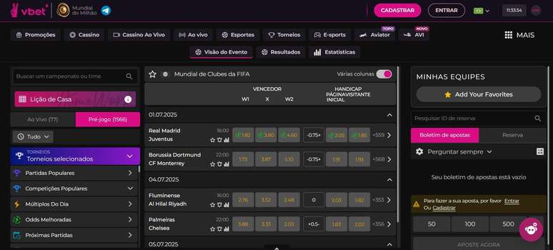 Site da VBET &eacute; um dos mais interessantes do mercado brasileiro