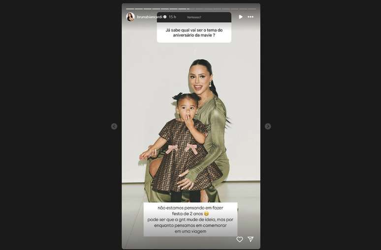 Bruna responde sobre anivers&aacute;rio de Mavie &ndash; reprodu&ccedil;&atilde;o/instagram