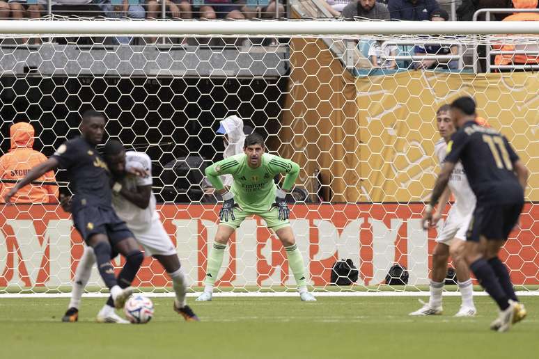 Courtois, do Real Madrid, contra a Juventus