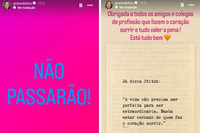 Grace Abdou se pronunciou sobre o caso nas redes sociais