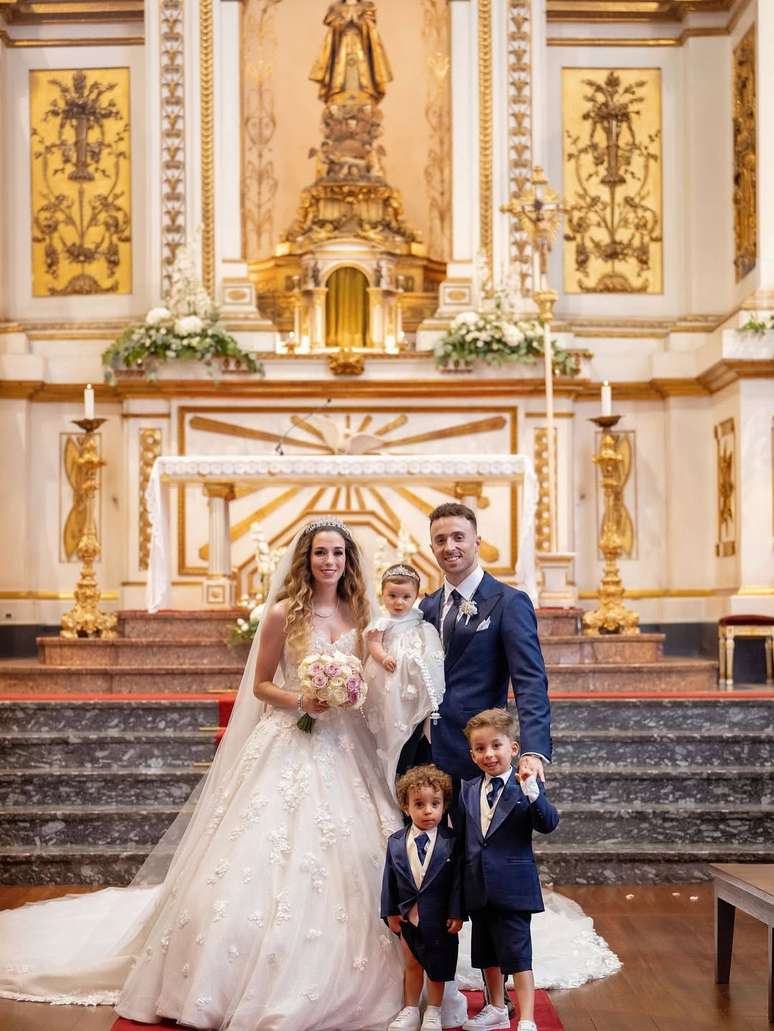 Rute, Diogo e seus três filhos