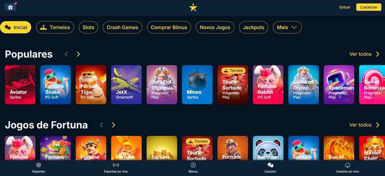Cat&aacute;logo de jogos do EstrelaBet Cassino &eacute; dos mais completos do mercado