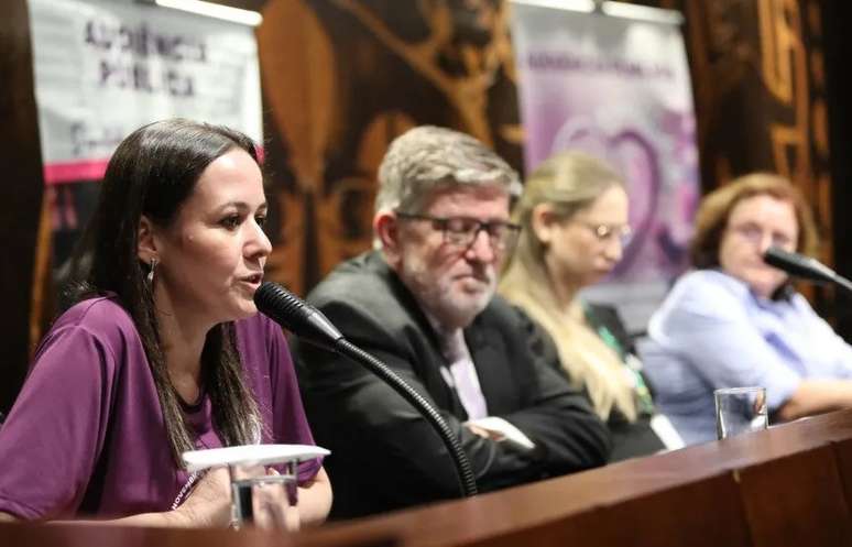 Patrícia Anny Baptista durante evento na ALEP