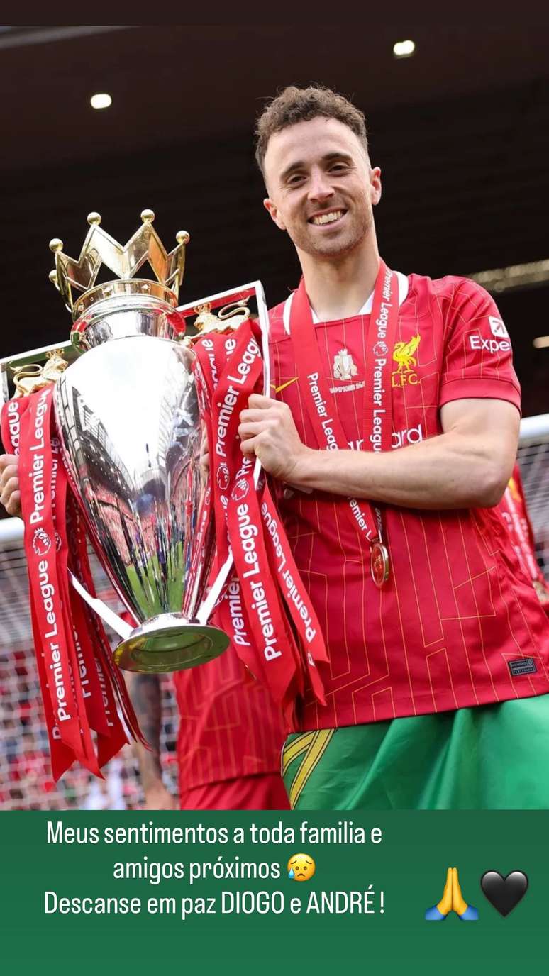 Neymar prestou homenagem a Diogo Jota