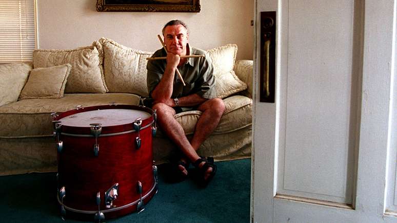 Bill Ward, baterista do Black Sabbath, em 1998 -