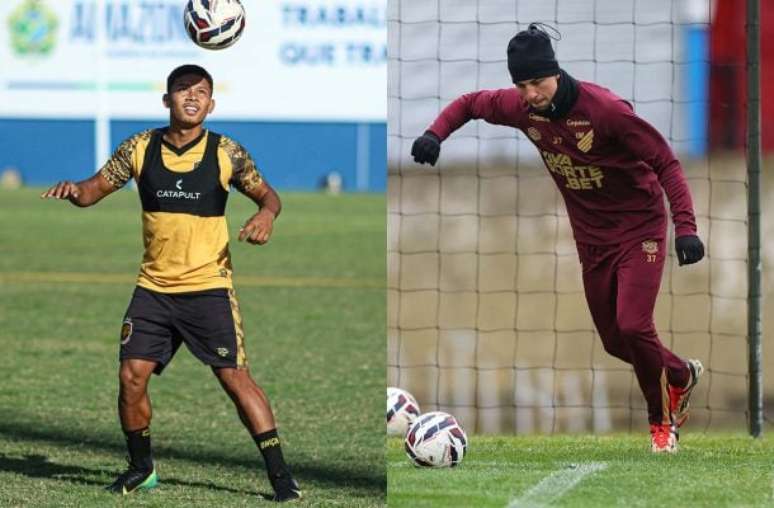 Fotos: João Normando/Amazonas e José Tramontin/Athletico - Legenda: Amazonas e Athletico se enfrentam pela 15ª rodada da Série B do Brasileirão