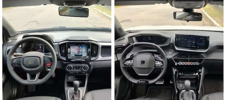 Fiat Strada (à esq) e Peugeot 2008 (à dir)