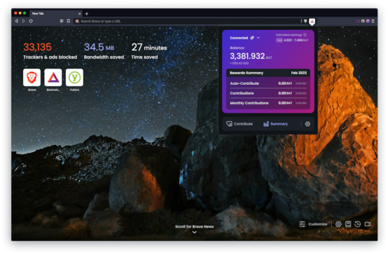 O Brave bloqueia por padrão rastreadores, cookies, anúncios e pop-ups, incluindo os do YouTube.
