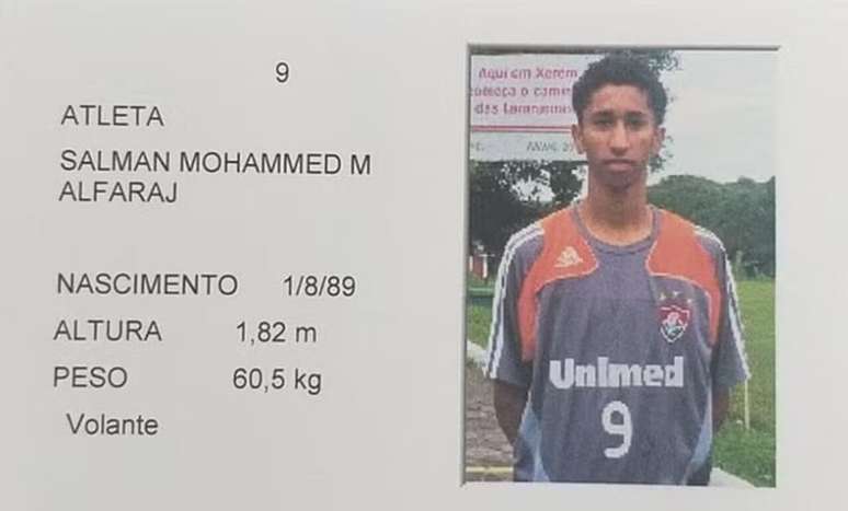 Salman Al-Faraj em seu per&iacute;odo no Fluminense &ndash;