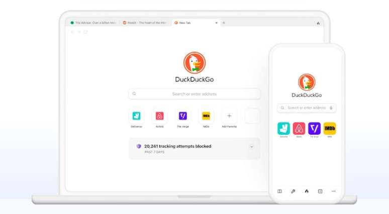 DuckDuckGo oferece um navegador que bloqueia rastreadores e scripts de terceiros por padrão.