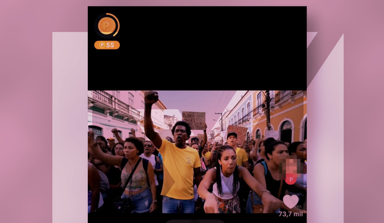 Postagens que circulam no TikTok mostram centenas de pessoas nas ruas em um aparente protesto