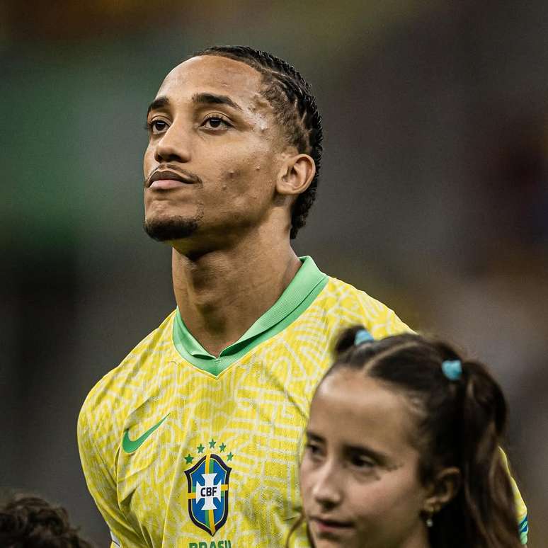 João Pedro playing for the Brazilian national team João Pedro playing for the Brazilian national team