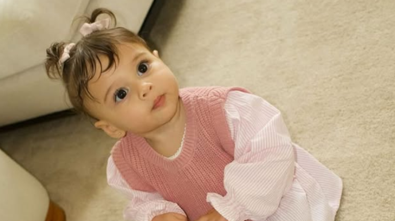 Foto de Helena em seu aniversário de um ano, compartilhada por Neymar Jr nas redes sociais
