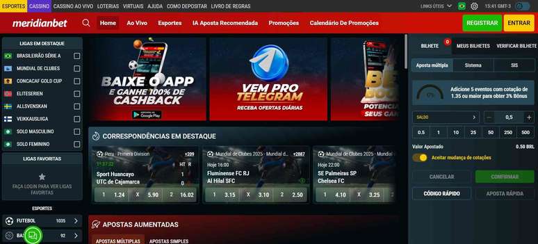 Plataforma da Meridianbet vem melhorando a cada dia