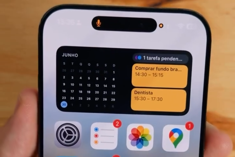 Calendário do Iphone em versão extendida