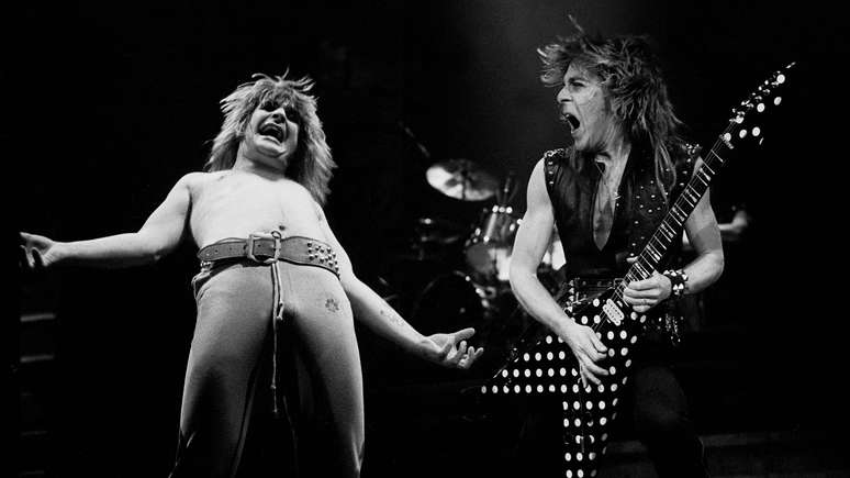 Ozzy Osbourne e Randy Rhoads em 1982 -