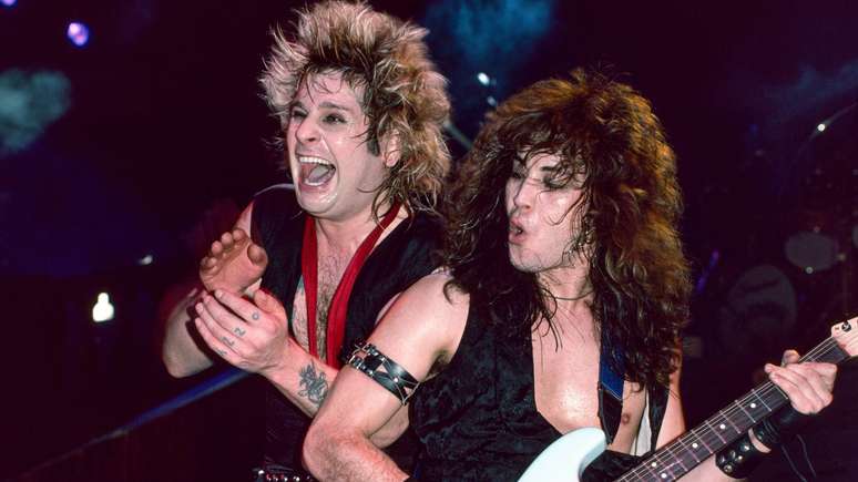 Ozzy Osbourne e Jake E. Lee em 1984 -