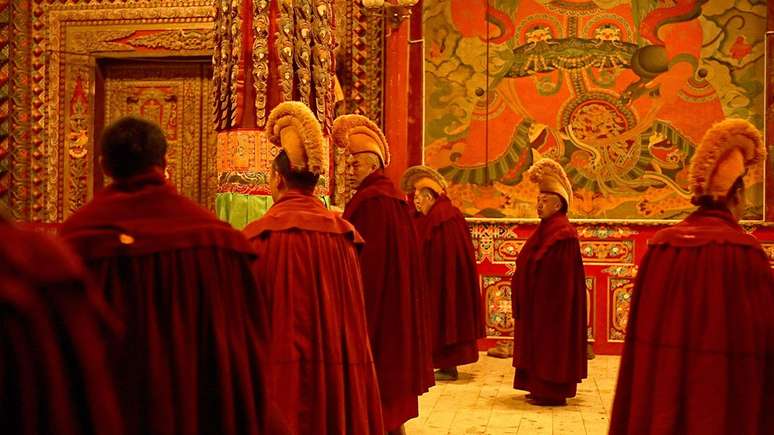 A BBC visitou o mosteiro de Kirti, em Aba, às vésperas de o Dalai Lama completar 90 anos