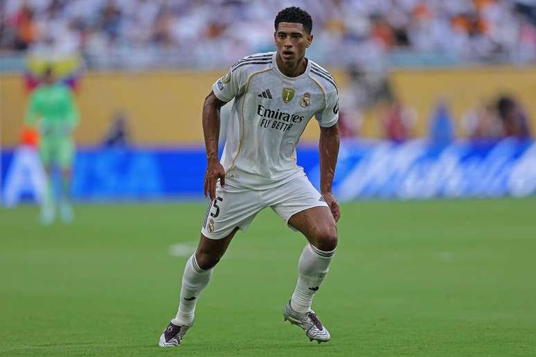 Jude Bellingham (Real Madrid) durante jogo contra a Juventus, no dia 01.07.2025  