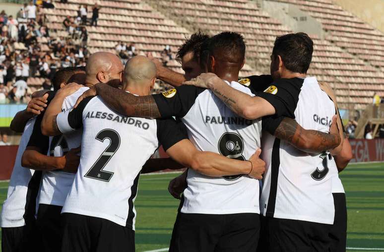 Corinthians legends em ação diante do Boca Juniors.