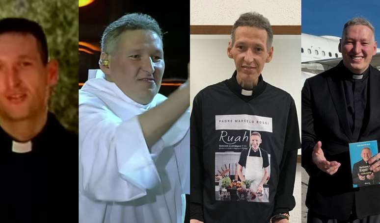Padre Marcelo Rossi antes e depois: veja em 30 fotos todas as transforma&ccedil;&otilde;es do religioso, da magreza ao corpo 'bombado'.