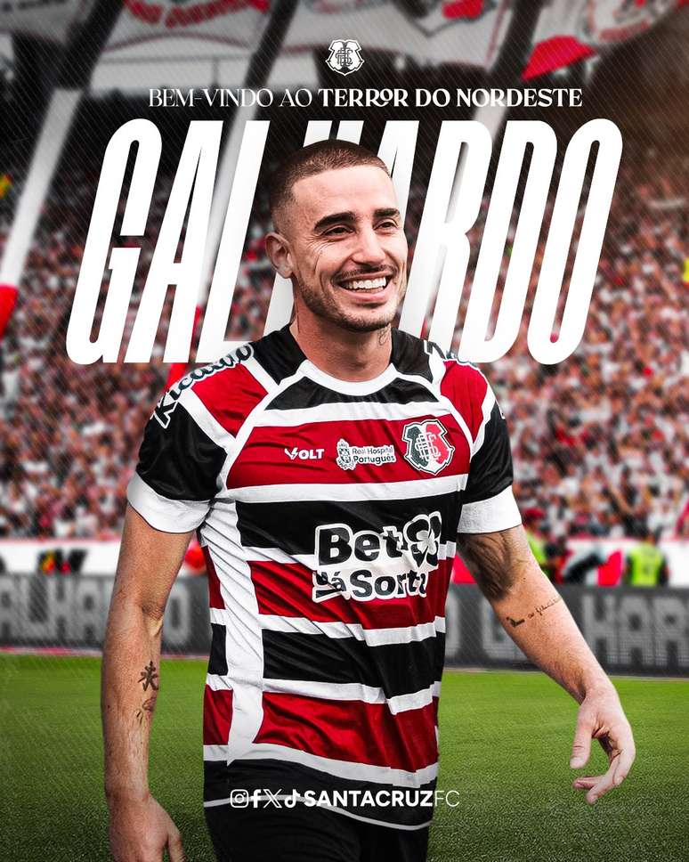 Thiago Galhardo deixa o Fortaleza e &eacute; o novo camisa 9 do Santa Cruz 