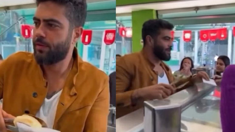 Henrique, dupla de Juliano, &eacute; visto vendendo salgados p&oacute;s show em S&atilde;o Paulo