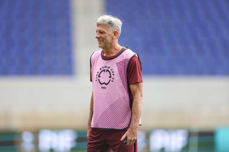 Renato Ga&uacute;cho durante treino nesta segunda-feira, 7, na Sports Ilustrated Arena, em Nova Jersey