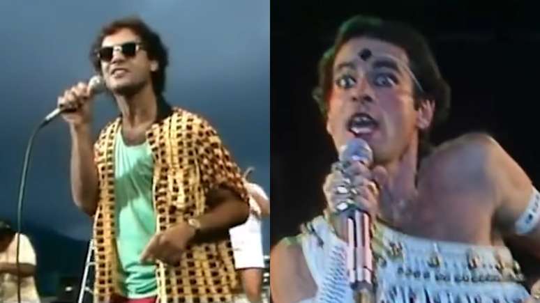 Cazuza e Ney Matogrosso na d&eacute;cada de 1980