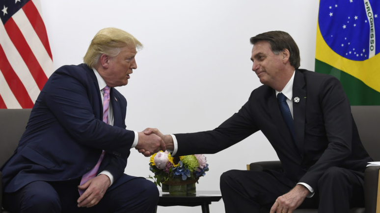 Donald Trump e o ex-presidente Jair Bolsonaro