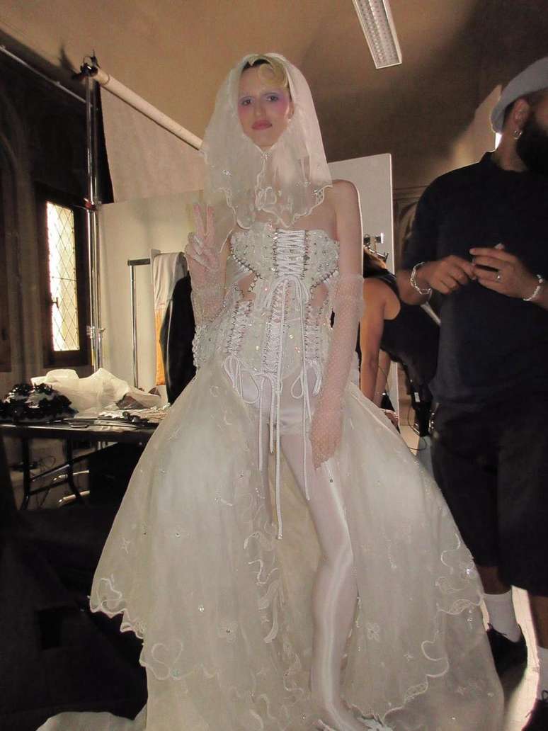 Lana Santucci no desfile da marca Maldito, em Paris 