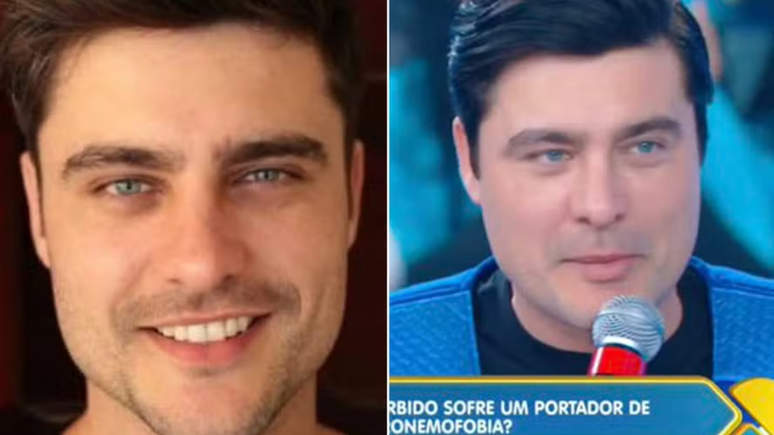 Web detona aparência de Guilherme Leicam: 'Desarmonização' - Reprodução/ Instagram e SBT