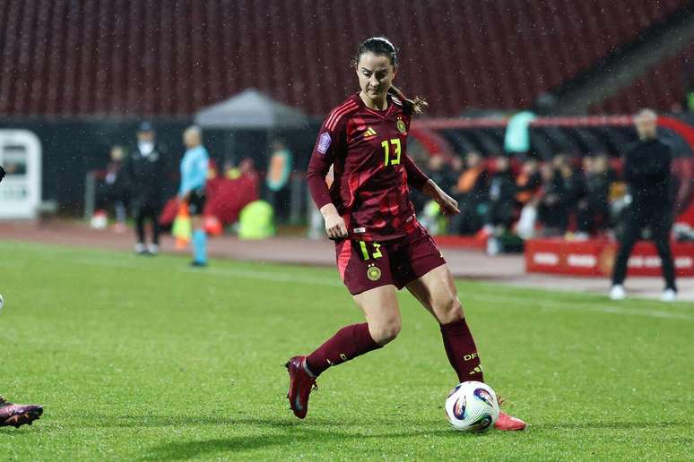 Sara Däbritz (Alemanha) durante jogo contra a Áustria, 25.02.2025