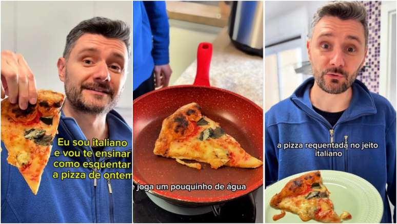 Italian teaches the right way to heat the pizza the next day